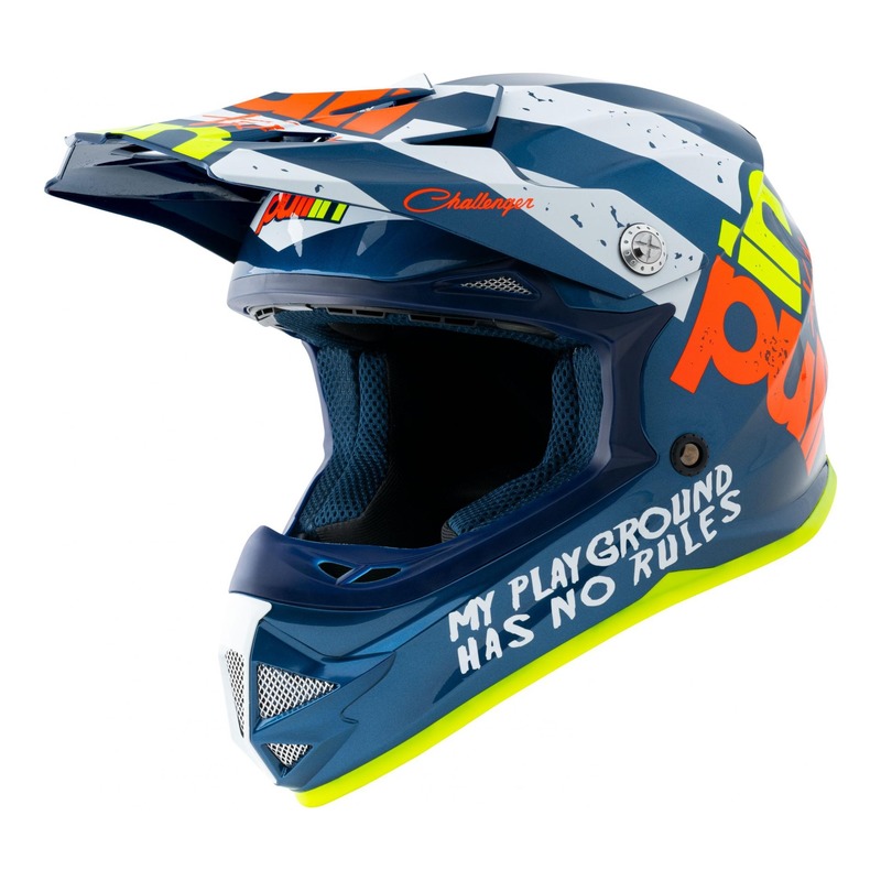 Casque cross enfant Pull-in Trash navy/orange- S