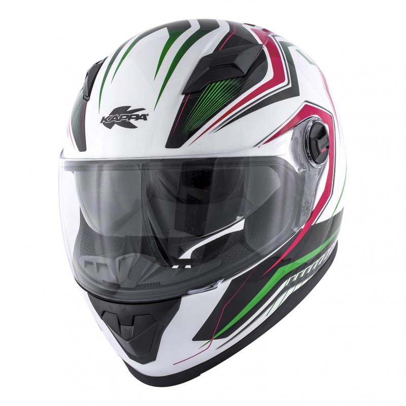 Casque intégral Kappa KV27 Denver vert/rouge/blanc- XS