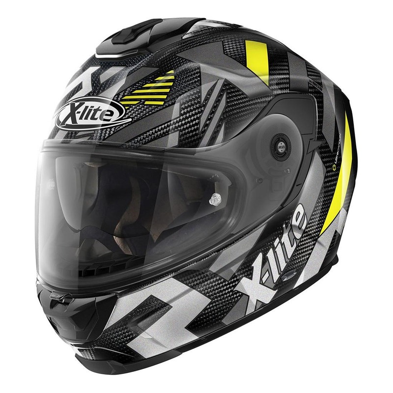 Casque intégral X-Lite X903 Ultra Carbon Creek N-Com gris/jaune/carbo