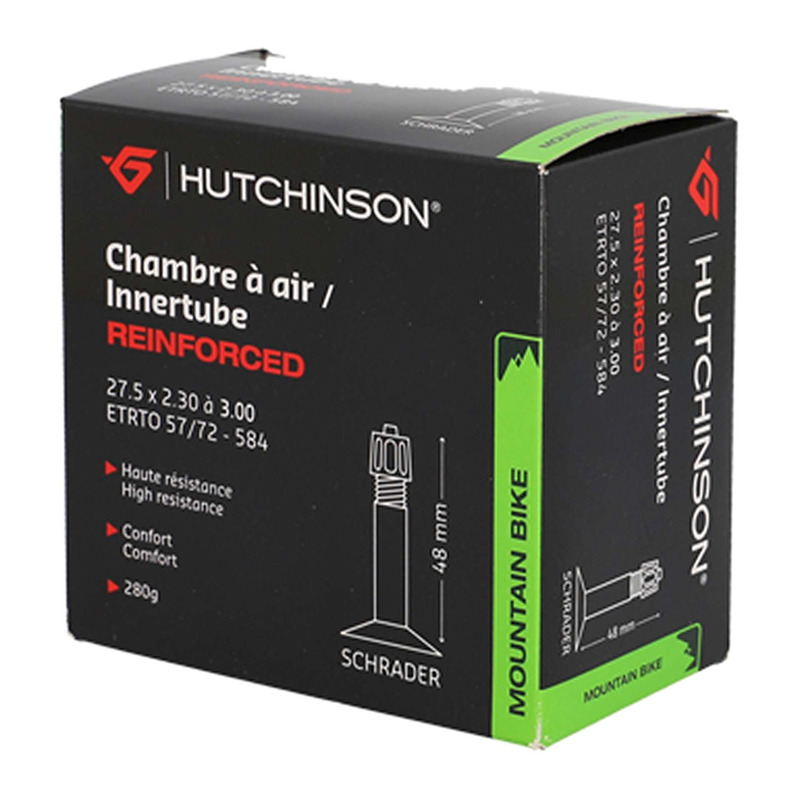 Chambre à air Hutchinson Reinforced 27,5’’x2,30/3,00 Schrader 48mm