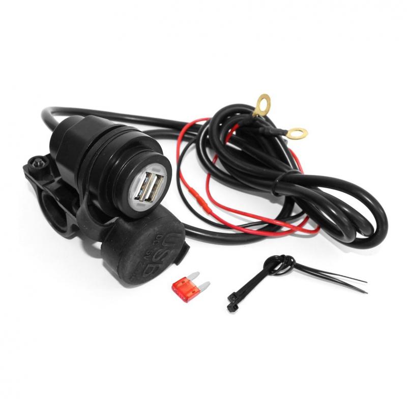 Chargeur USB de moto interrupteur de chargeur étanche 12V Interrupteur de phare de moto Chargeur de téléphone de voiture 