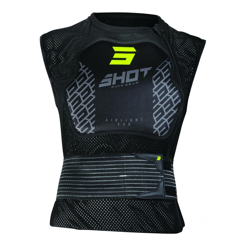 Gilet de protection sans manches Shot Airlight 2.0 noir/jaune (Homolog