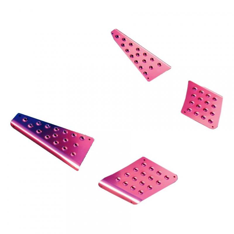 Jeu 4 Repose-Pied Alu adaptable pour Booster BW'S- Chromé