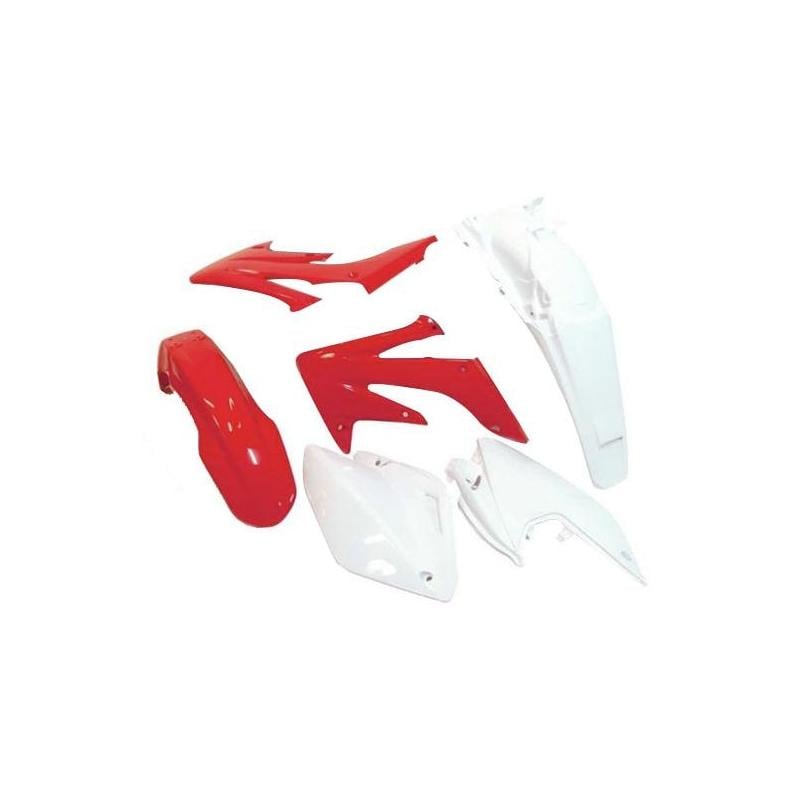 Kit plastique RTech Honda CRF 250RX 04-19 rouge/blanc (couleur OEM 09-19)