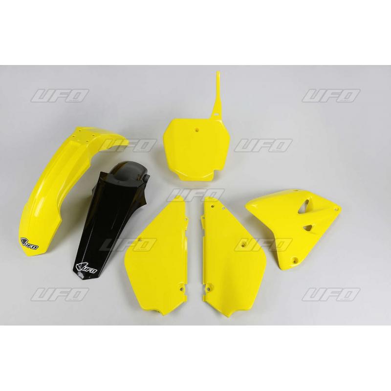 Kit plastique UFO Suzuki 85 RM 02-21 jaune/noir (version restylé couleur origine 2016)