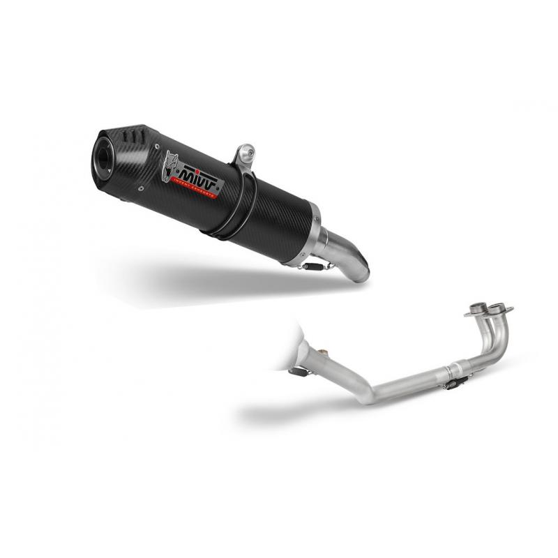 Ligne complète 2x1 MIVV Oval carbone / casquette carbone Yamaha T-Max