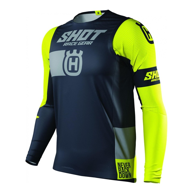 Maillot cross Shot Aerolite Husqvarna Limited Edition 2021 gris foncé