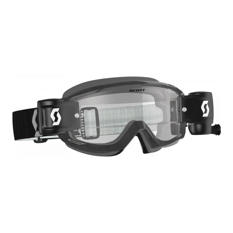 Masque cross Scott Split OTG WFS Roll off noir/gris- écran transparen