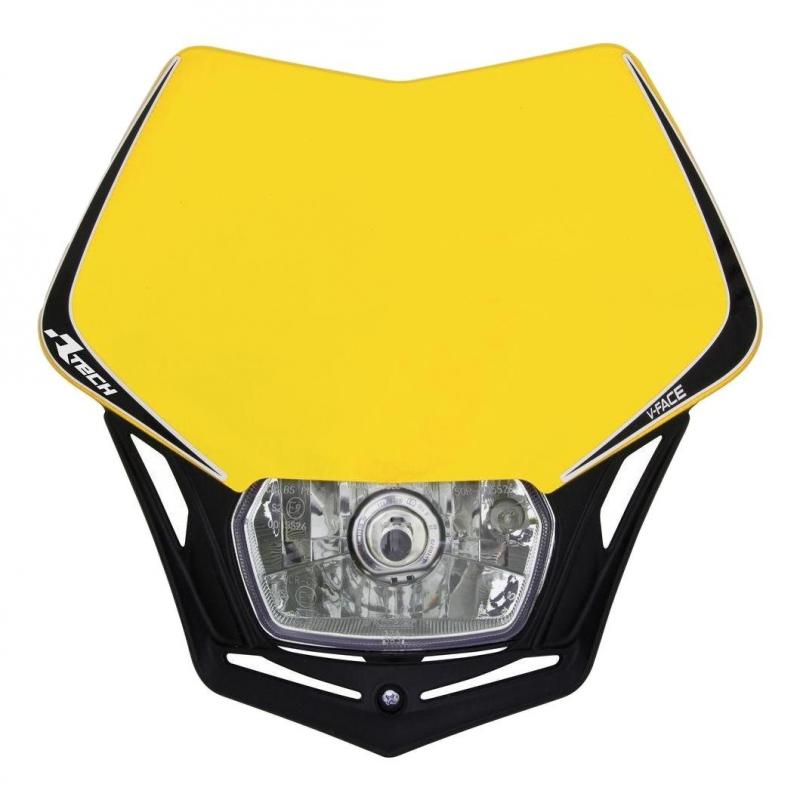 Plaque phare RTech V-Face jaune Suzuki et noire
