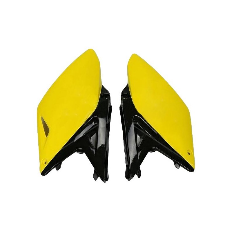 Plaques numéro latérales UFO Suzuki 250 RM-Z 10-12 jaune/noir (couleur origine 10-12)