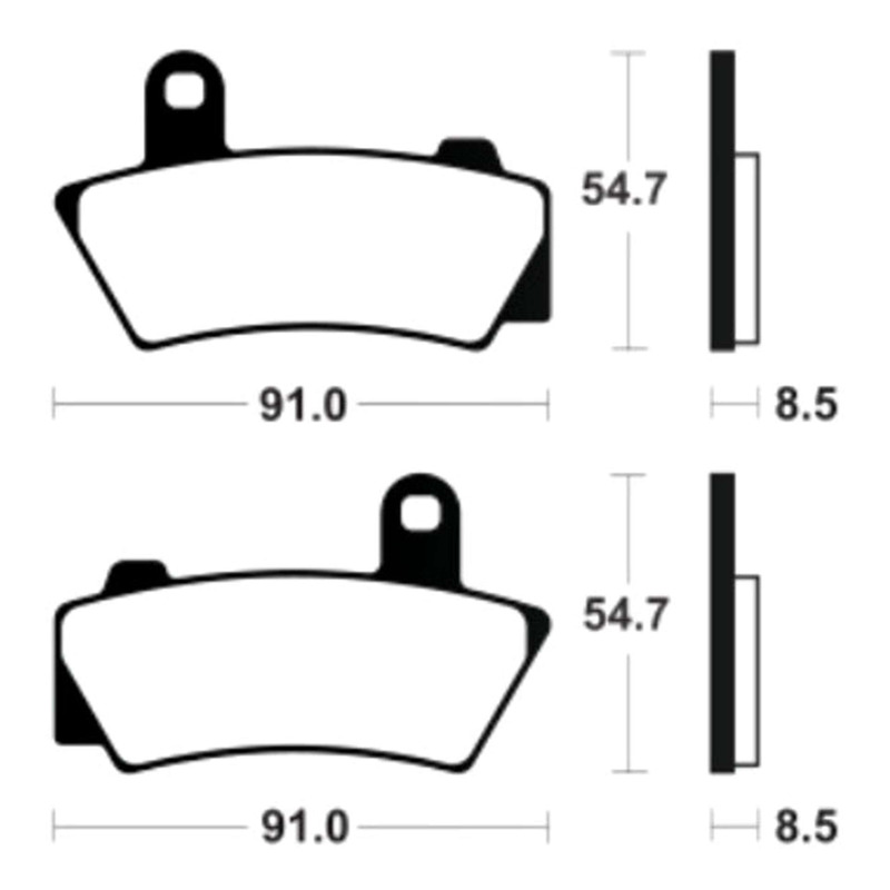 Plaquettes de frein Tecnium sintÃ©risÃ© MF495