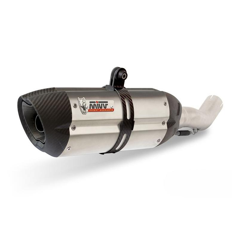 Silencieux double MIVV Suono inox / casquette carbone Kawasaki Z1000 1