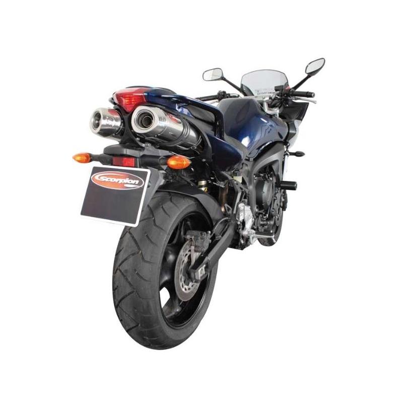 Silencieux Homologué Scorpion Factory Oval Inox pour Yamaha FZ6N/S 04