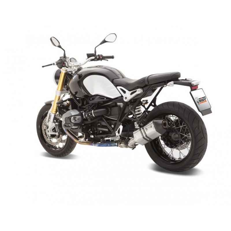 Silencieux MIVV Speed Edge inox / casquette carbone BMW R1200 nineT 14