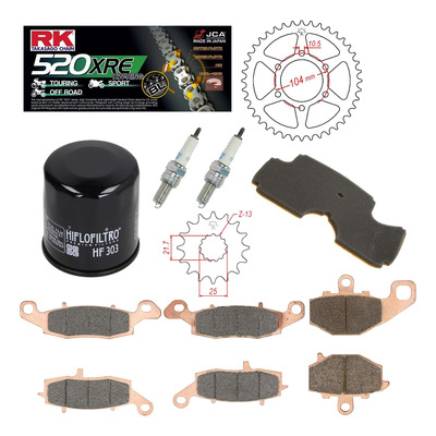 Kit entretien NF Prokit premium Kawasaki KLE 650 Versys 2008-14