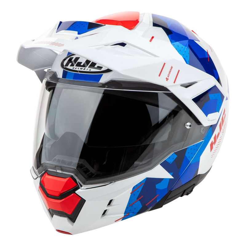 Casque modulable HJC i80 Roki MC21 blanc/bleu/rouge brillant