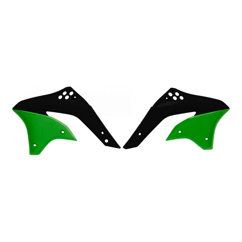 Ouïes de radiateur RTech vertes et noires pour Kawasaki KX-F 450 16-1
