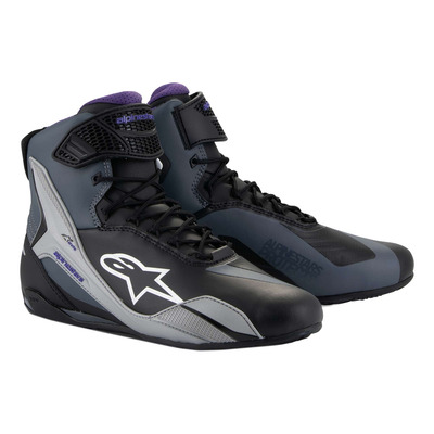Baskets moto femme Alpinestars Stella Faster-4 black/gray/violet
