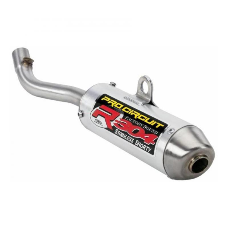 Silencieux Pro Circuit R304 shorty aluminium brossé pour KTM SX 85 09
