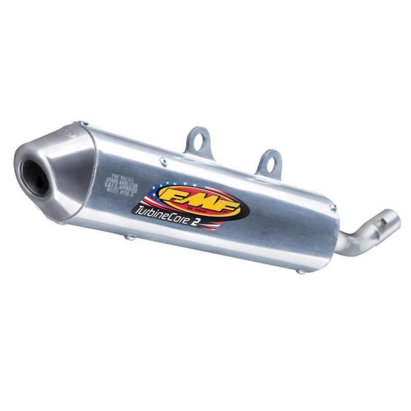 Silencieux FMF TurbineCore 2 finition aluminium pour Yamaha YZ 125 à
