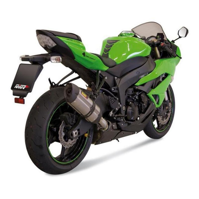 Silencieux MIVV Suono inox / casquette carbone Kawasaki ZX6R / ZX6RR 0