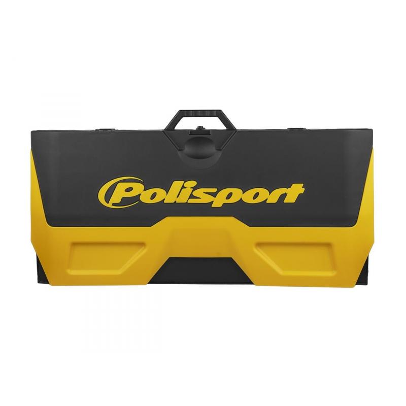 Tapis récupérateur pliable Polisport Bike Mat bicolore jaune/noir