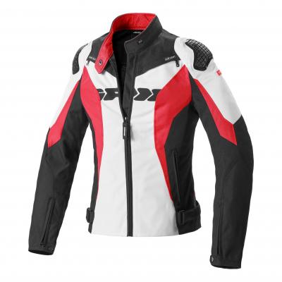 Blouson femme textile Spidi Sport Warrior Tex rouge/blanc/noir