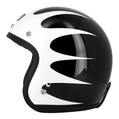 Casque Café Racer Casque Jet Cafe Racer S250 Rouge Pailleté - Look Rétro Et Léger Casque Rétro Polycarbonate