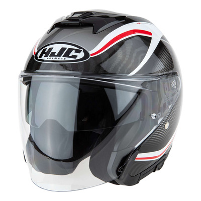 Casque jet HJC i31 Depe MC1 carbone/blanc/rouge brillant