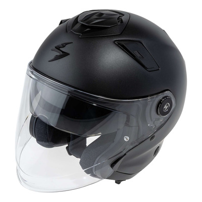 Casque jet Scorpion Exo-GT Jet Solid noir perle mat
