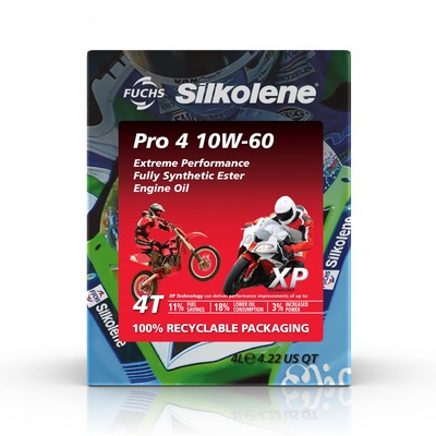 Huile moteur Silkolene Pro 4 10W60 XP 4 temps cube 4L