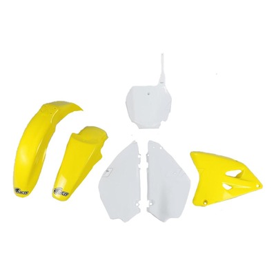 Kit plastique UFO Suzuki 85 RM 02-21 jaune/blanc (couleur origine)