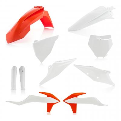 Kit plastique complet Acerbis KTM 125 SX 19-22 Orange/Blanc Brillant