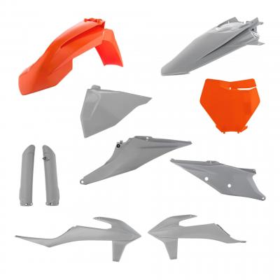 Kit plastique complet Acerbis KTM 125 SX 19-22 Orange/gris Brillant