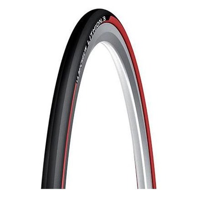 Pneu vélo route Michelin Lithion 3 TS noir/rouge (700 x 23C)