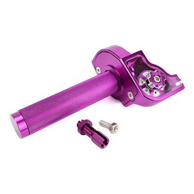 Poignée de gaz Noend tirage horloger aluminium violet