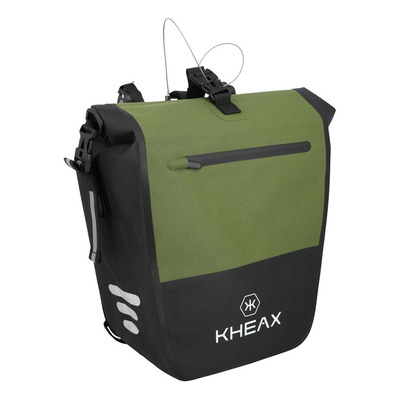 Sacoche vélo porte-bagage Kheax Izoard Edge étanche kaki