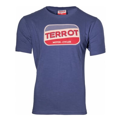 Tee-shirt Terrot Logo gris bleu marine