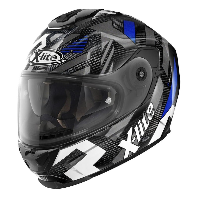 Casque intégral X-Lite X903 Ultra Carbon Creek N-Com gris/bleu/carbon