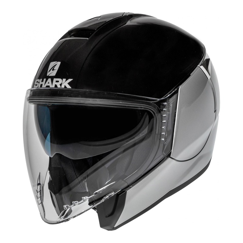 Casque jet Shark Citycruiser Dual Blank argent/noir- XS