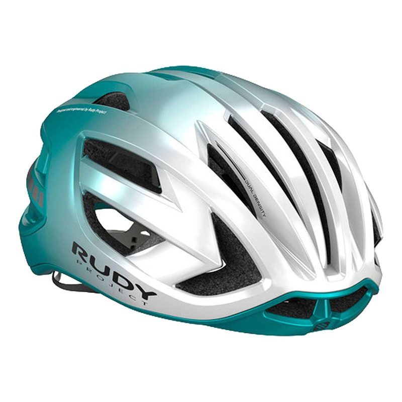 Casque vélo route Rudy project Egos blanc et émeraude