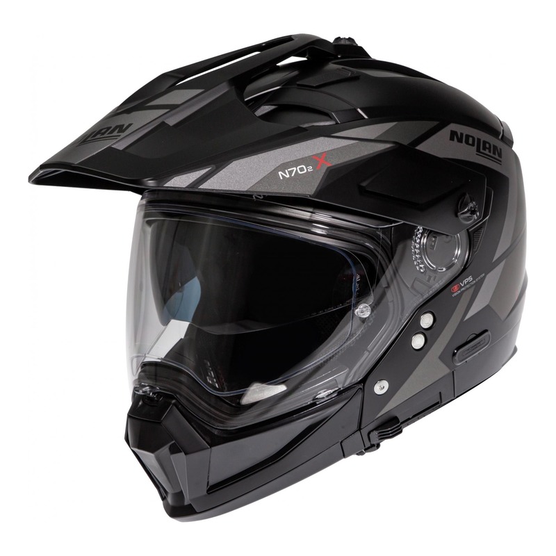 Casque trail transformable Nolan N70-2 X Grandes Alpes N-Com Mat noir/