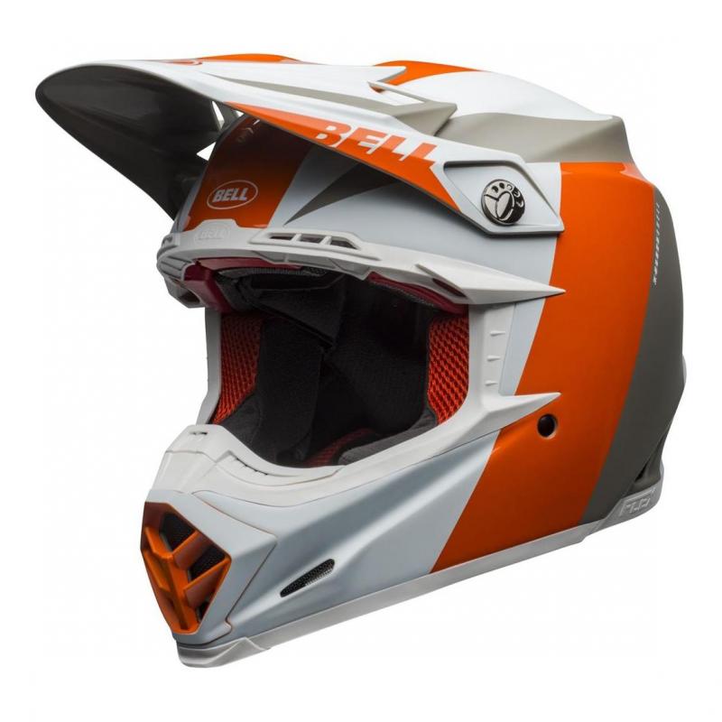 Casque cross Bell Moto-9 Flex Division blanc/orange/sable- XS