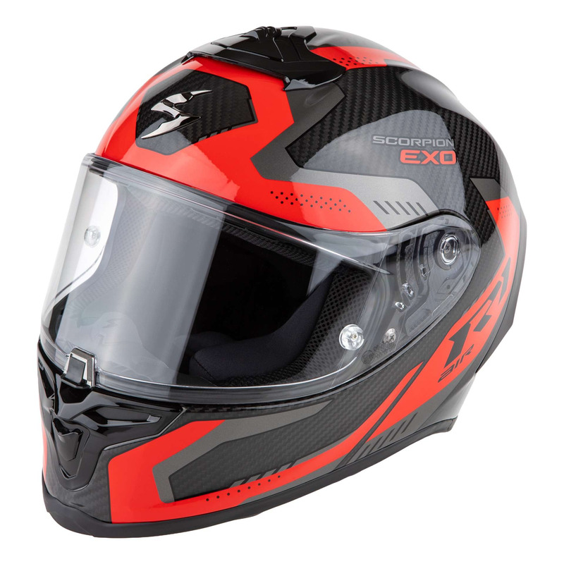Casque intÃ©gral Scorpion Exo-R1 Evo Carbon Air Propel noir/rouge- XS