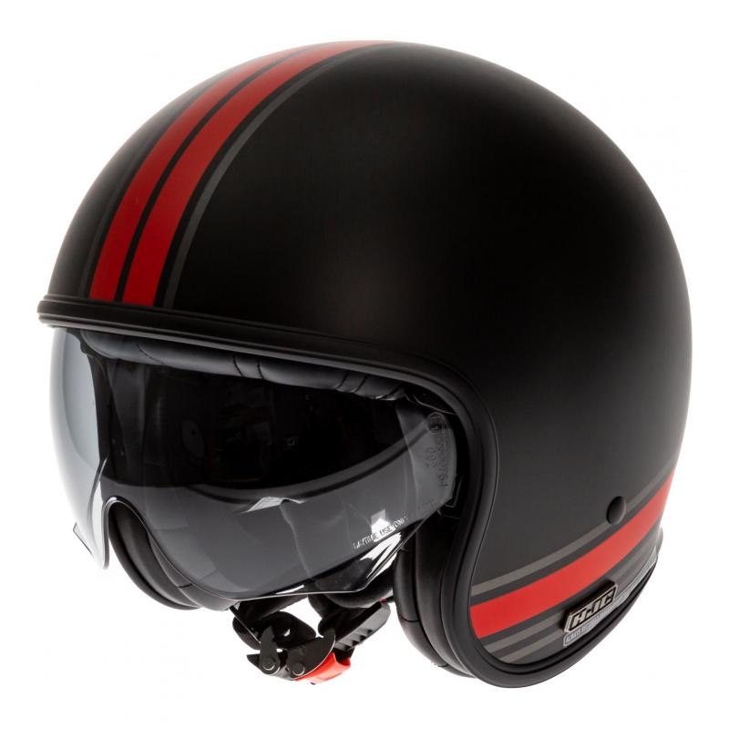 Casque jet HJC V30 Senti mC1SF noir/rouge mat- XS