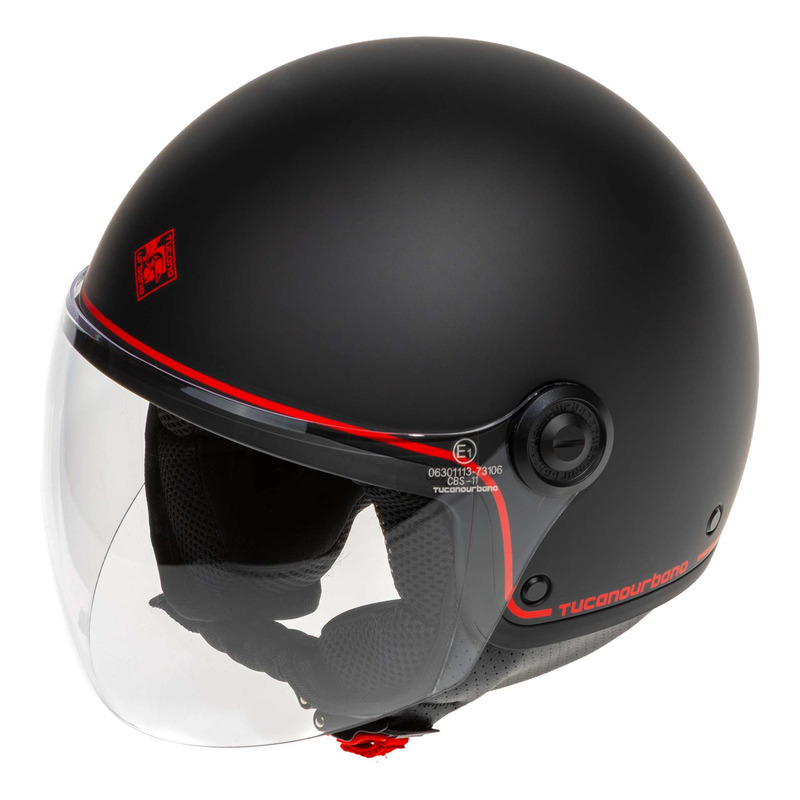 Casque jet Tucano Urbano El'Jettin AC MILAN Skyline Matt Black