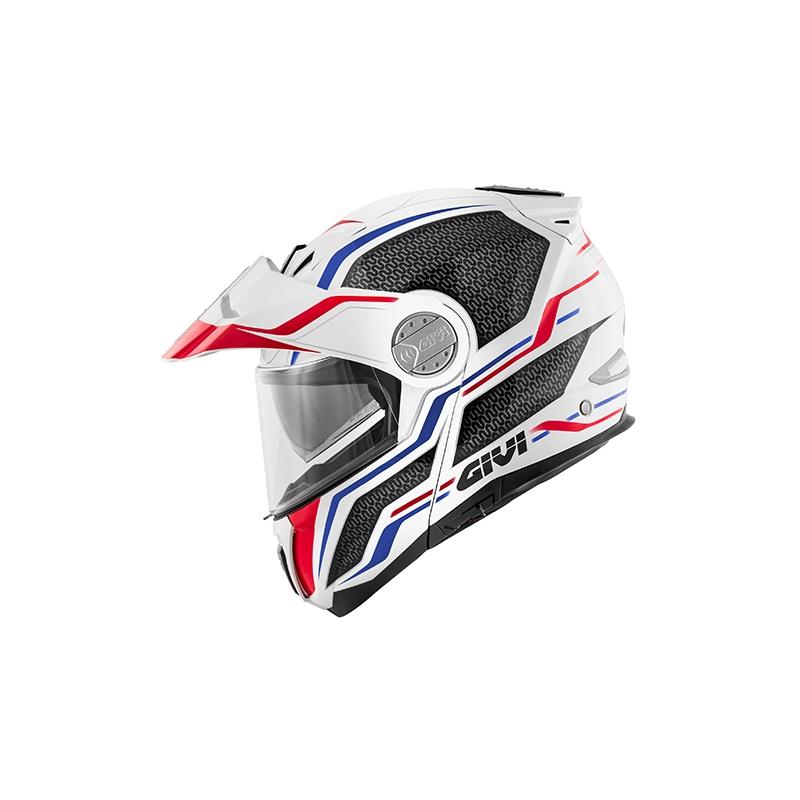 Casque modulable Givi X.33 Canyon Layers blanc/rouge/bleu- XS/54