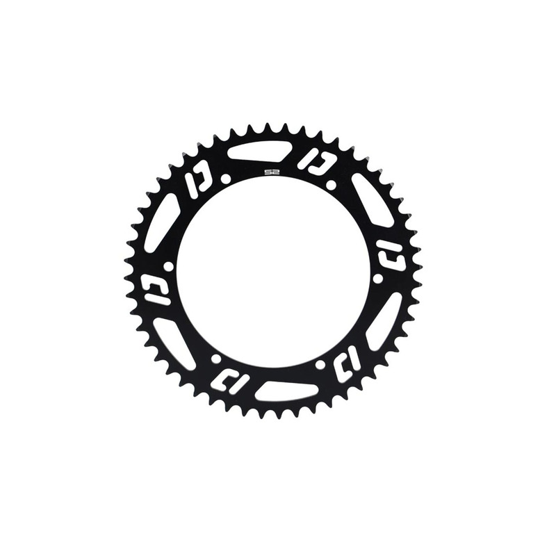 Couronne aluminium noir 52 dents Doppler cyclo
