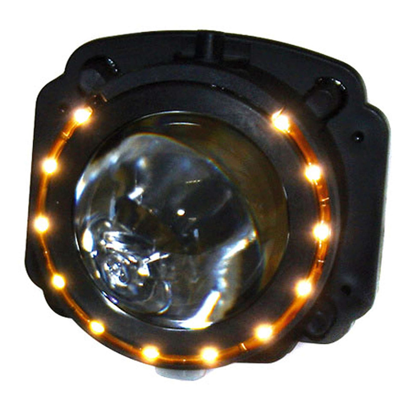 Feu de croisement LED Shin Yo lenticulaire noir avec feu de position