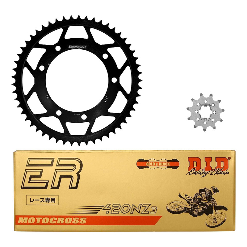 Kit chaÃ®ne DID type TT attache rapide pour Aprilia 50 RX 06-10